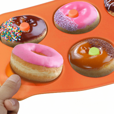 Moule à Donuts - SoftBake™ - Orange - Mes douceurs maison