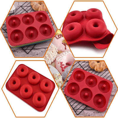 Moule à Donuts - SoftBake™ - Rouge - Mes douceurs maison
